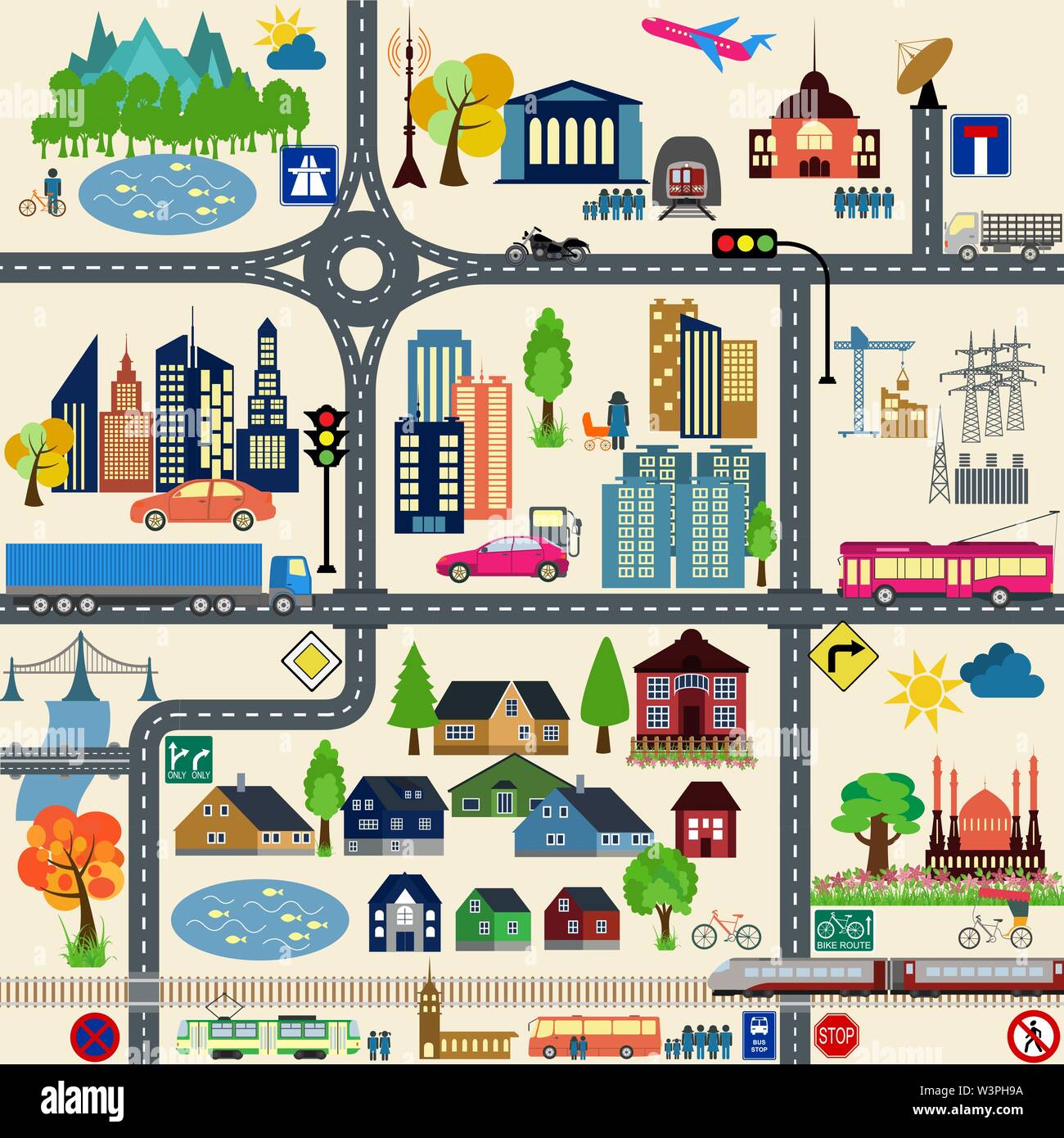 Simple Town Map Simple Town Map