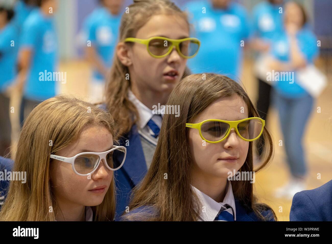 Children participating in Science Stock Photo