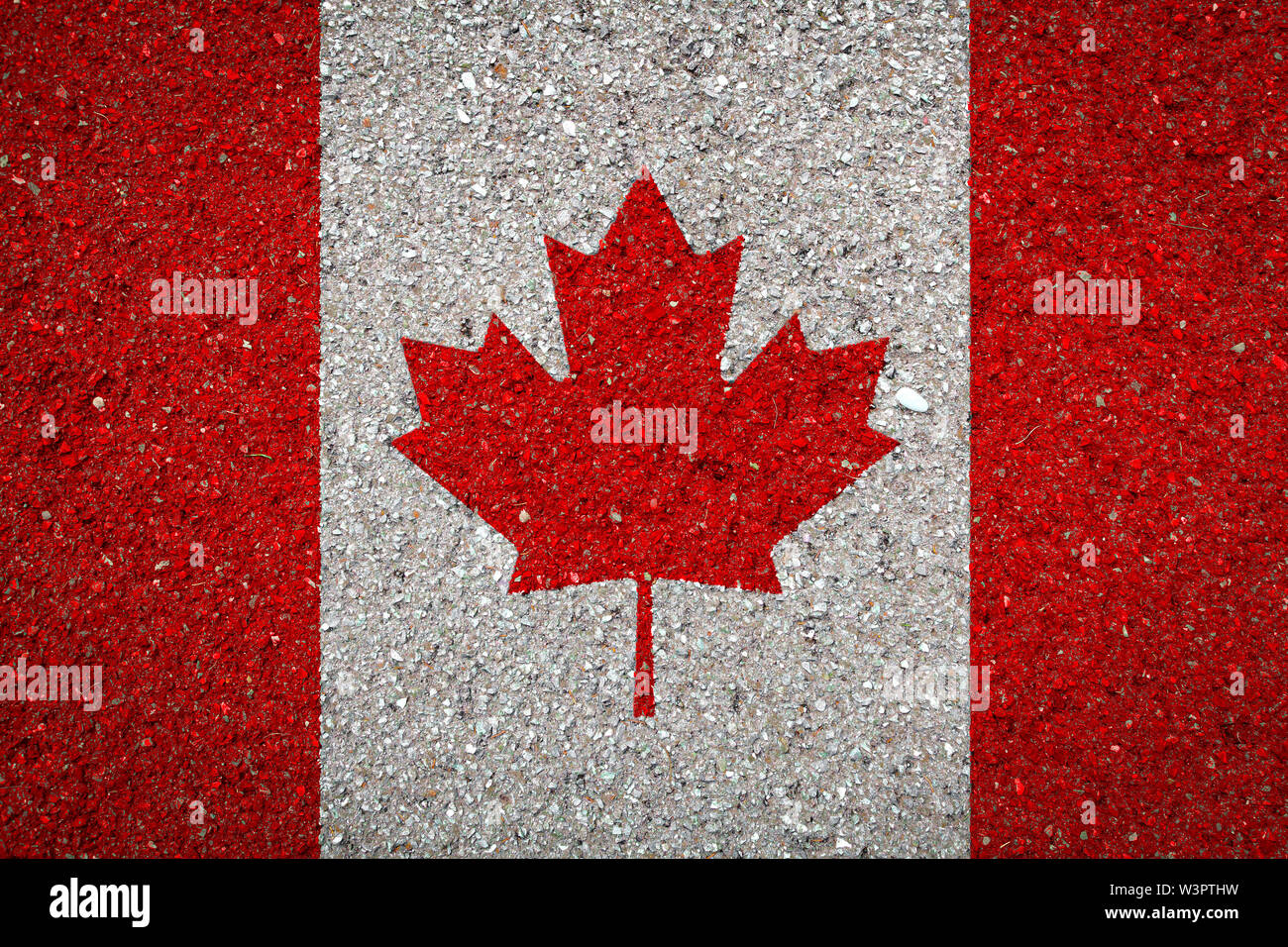 National flag of Canada on a stone background.The concept of national ...