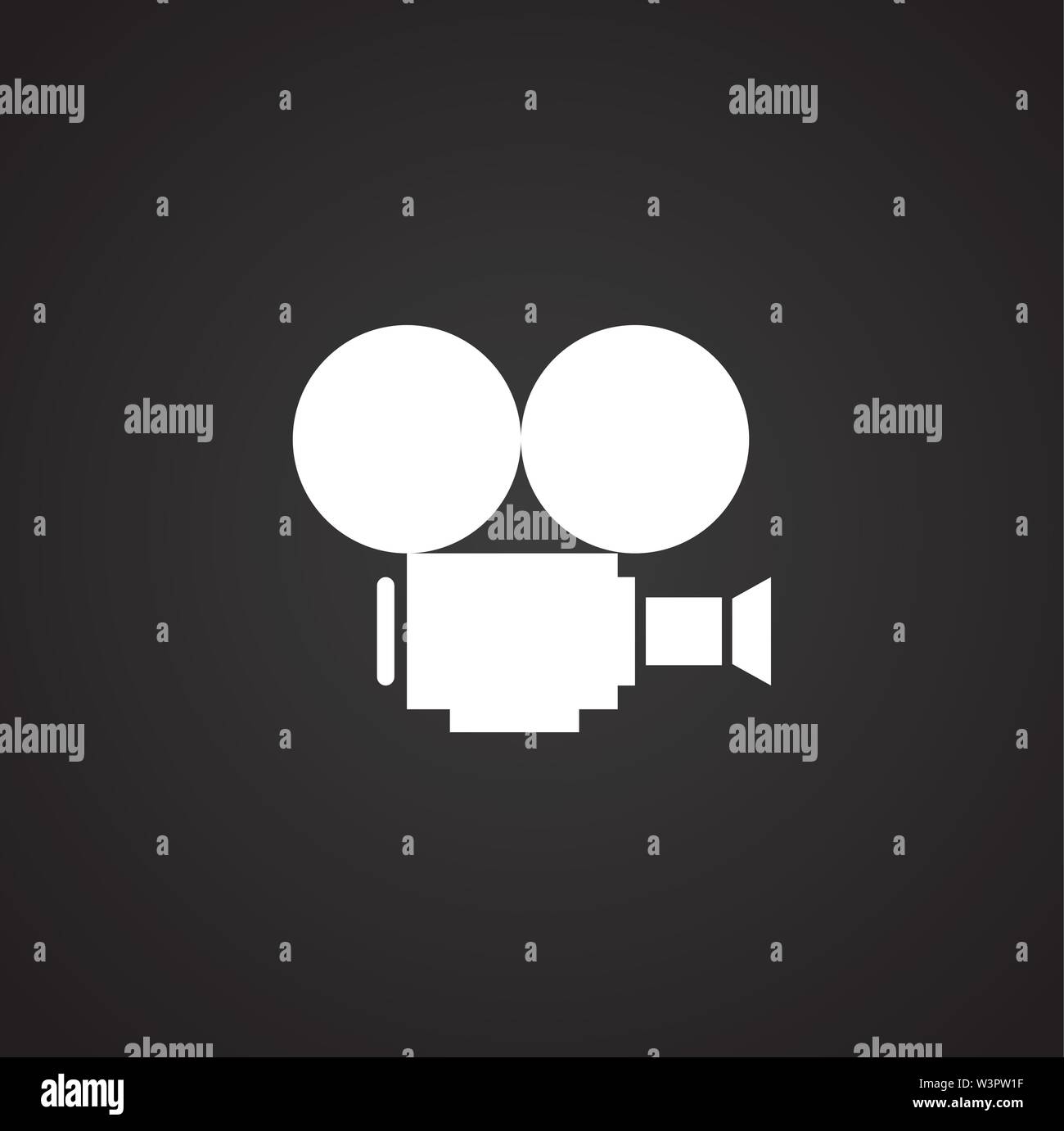 Cinema camera related icon on background for graphic and web design ...