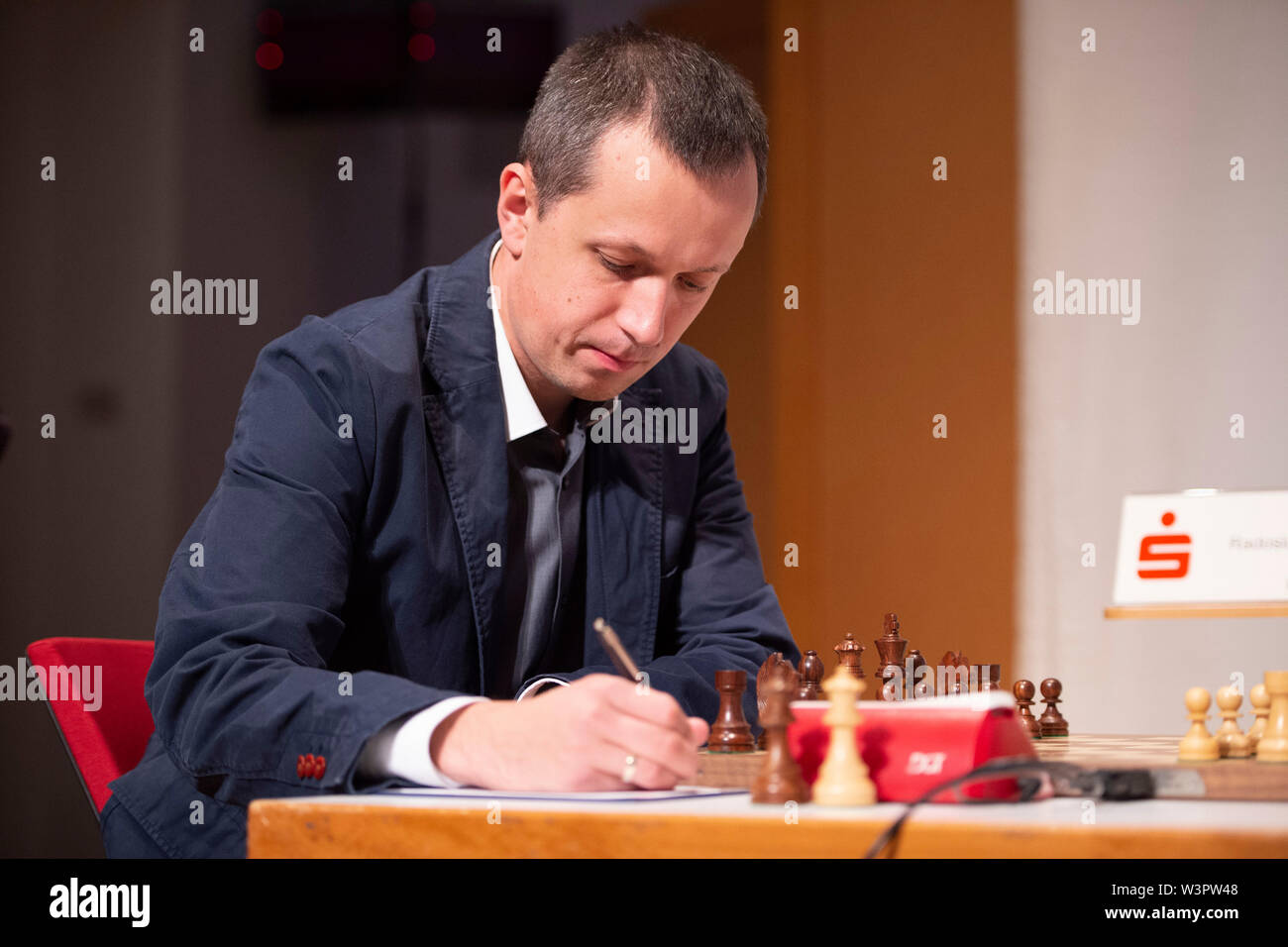 Dortmund, Deutschland. 16th July, 2019. Leinier DOMINGUEZ PEREZ, USA,  United States of America, Third matchday of the Sparkassen Chess-Meeting  2019 on 16.07.2019 in Dortmund