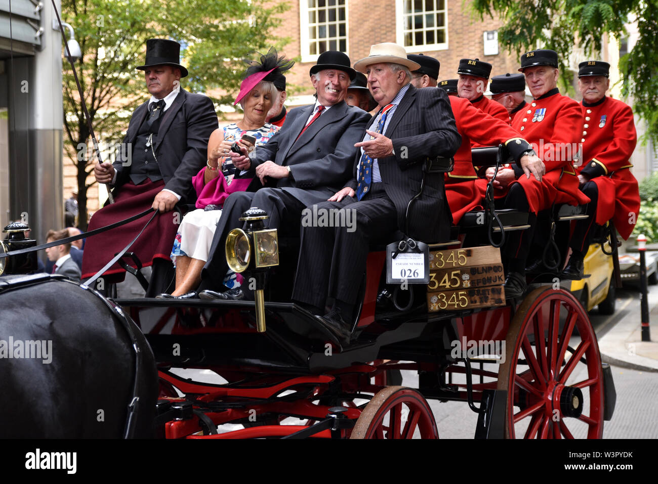 Guildhall, London, UK. 17th July 2019. Cart Marking 2019, the annual ceremony by the Worshipful Company of Carmen held in Guildhall Yard. Credit: Matthew Chattle/Alamy Live News Credit: Matthew Chattle/Alamy Live News Stock Photo