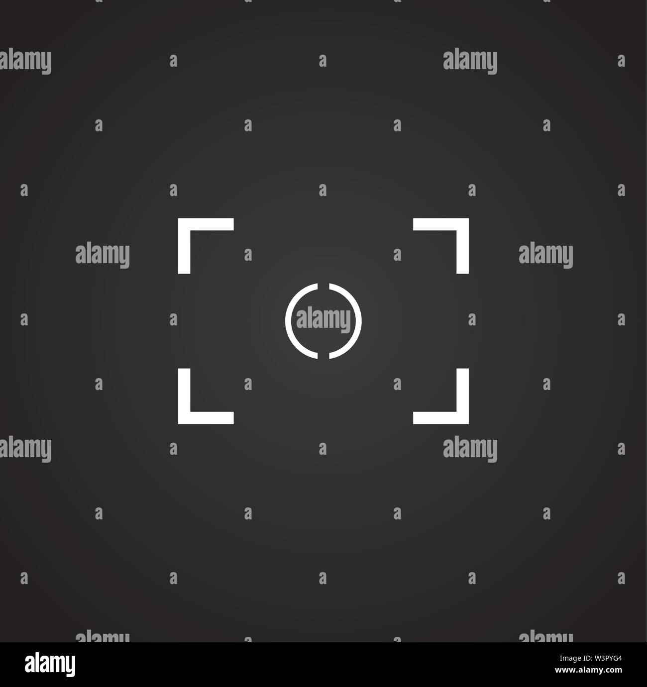 Viewfinder icon on background for graphic and web design. Simple