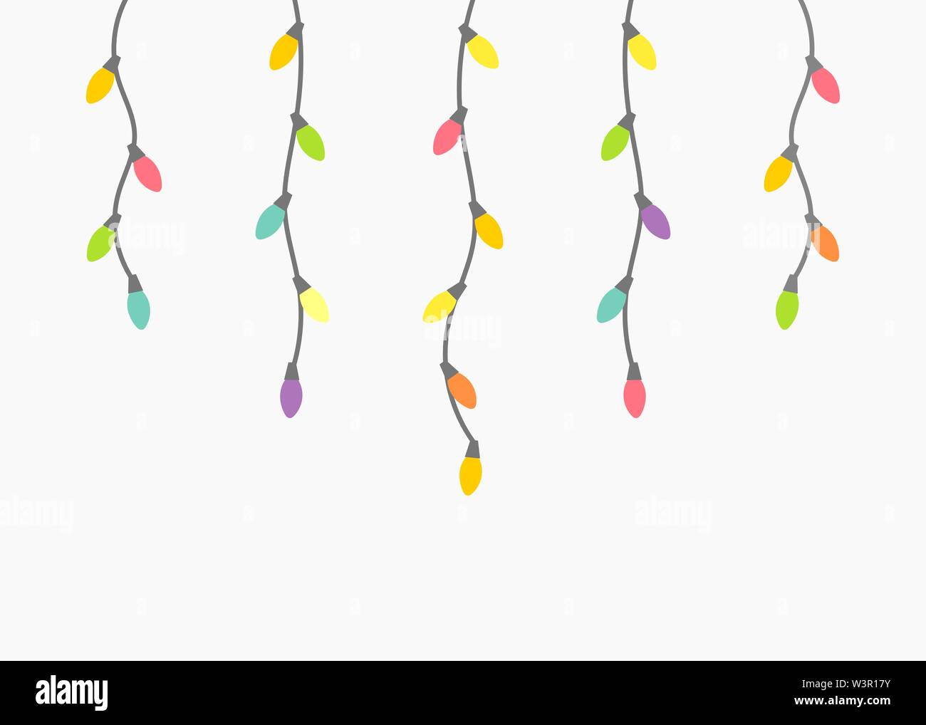 Christmas lights hanging strings holiday Vector illustration Stock Vector Image & Art - Alamy