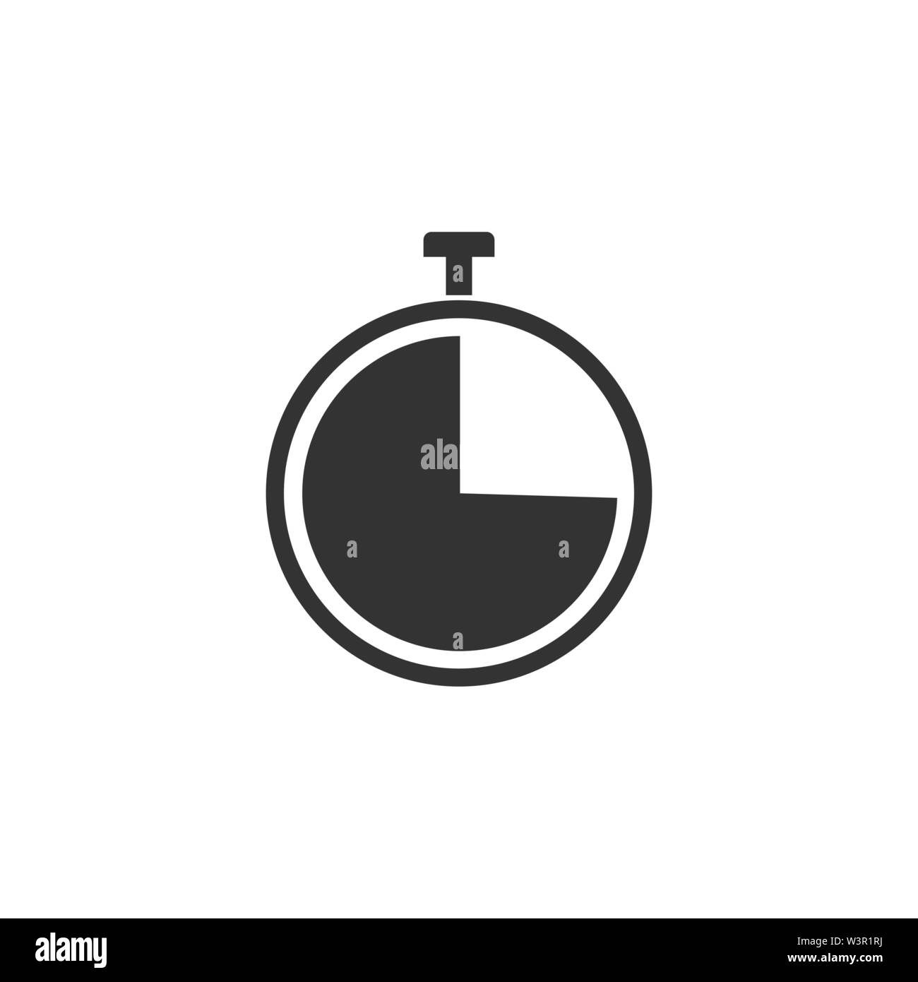 Timer, clock, time icon Vector illustration flat Stock Vector Image & Art Alamy