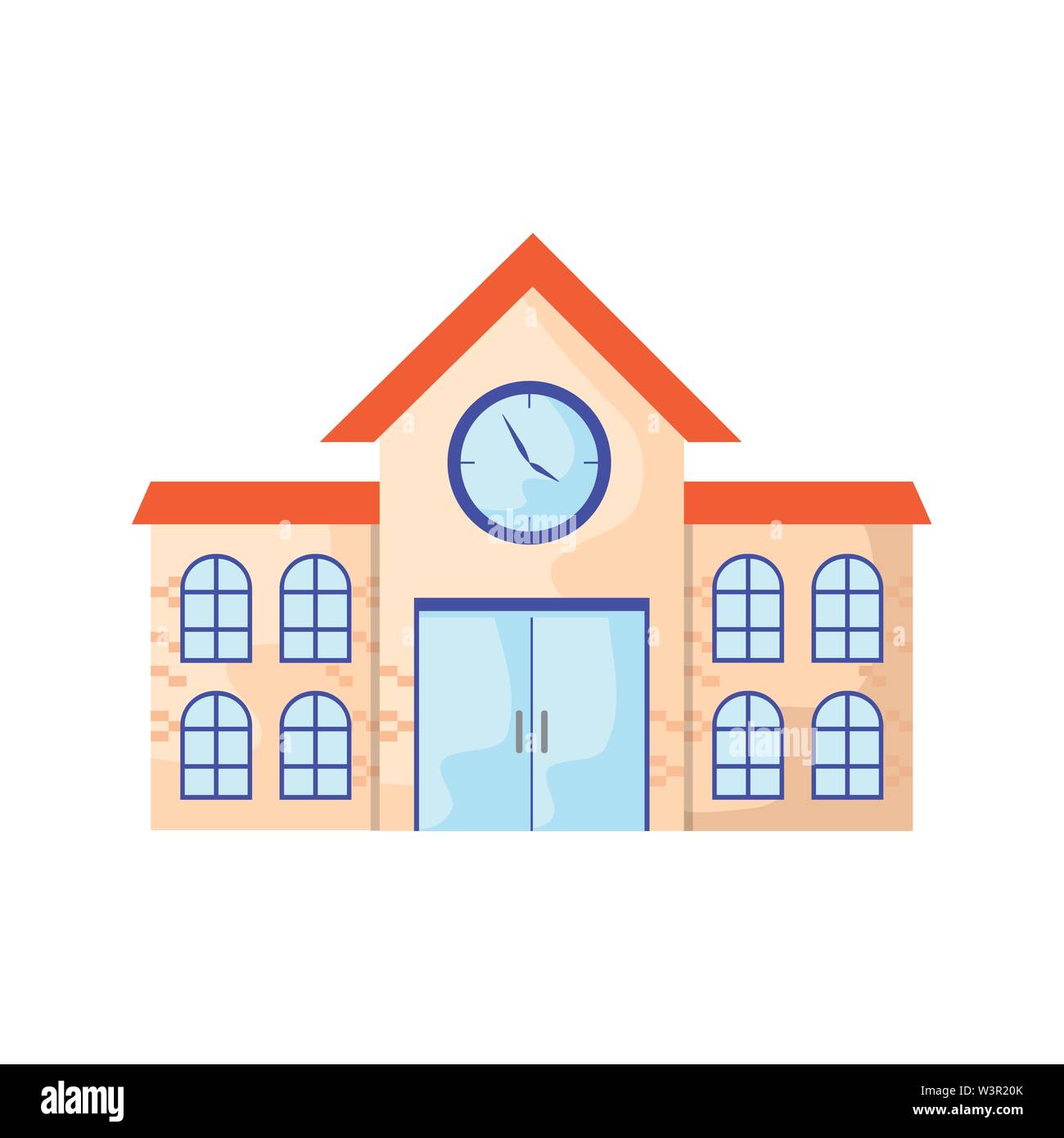 school building facade isolated icon vector illustration design Stock ...