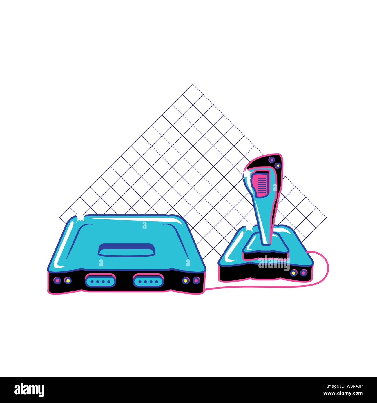 video game joystick control with console vector illustration design ...