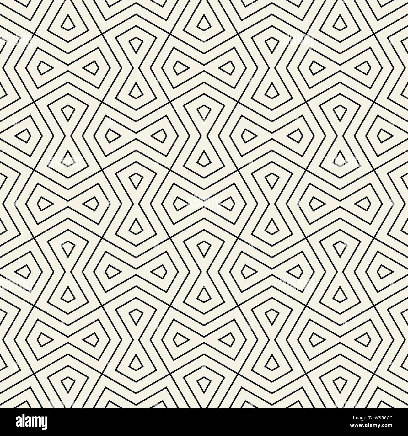 Vector seamless geometric pattern. Modern simple abstract texture. Repeating thin lines trellis. Stock Vector