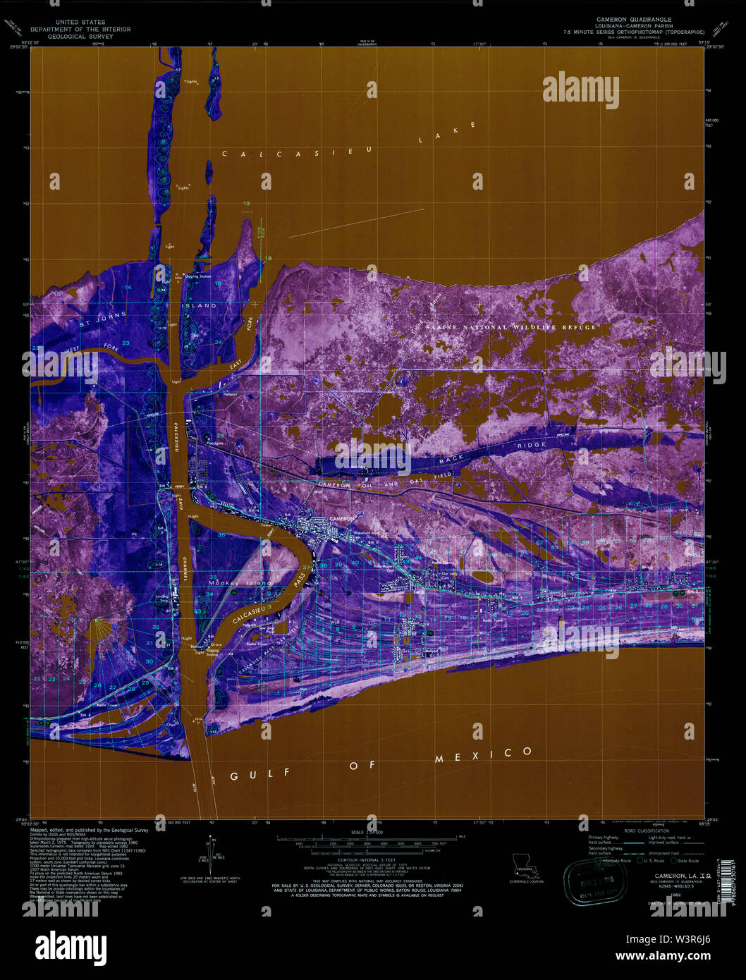 Cameron louisiana map hires stock photography and images Alamy