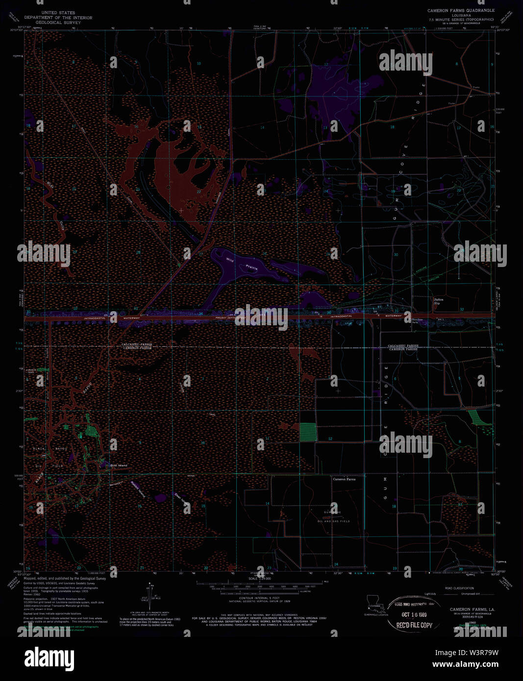 Cameron louisiana map hires stock photography and images Alamy