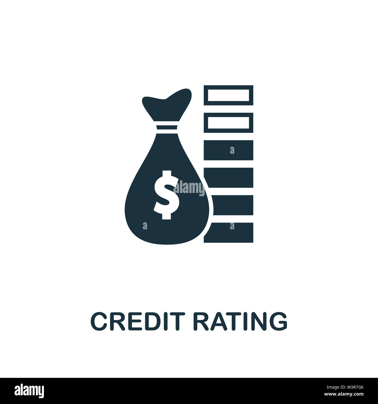 Credit Rating icon symbol. Creative sign from investment icons