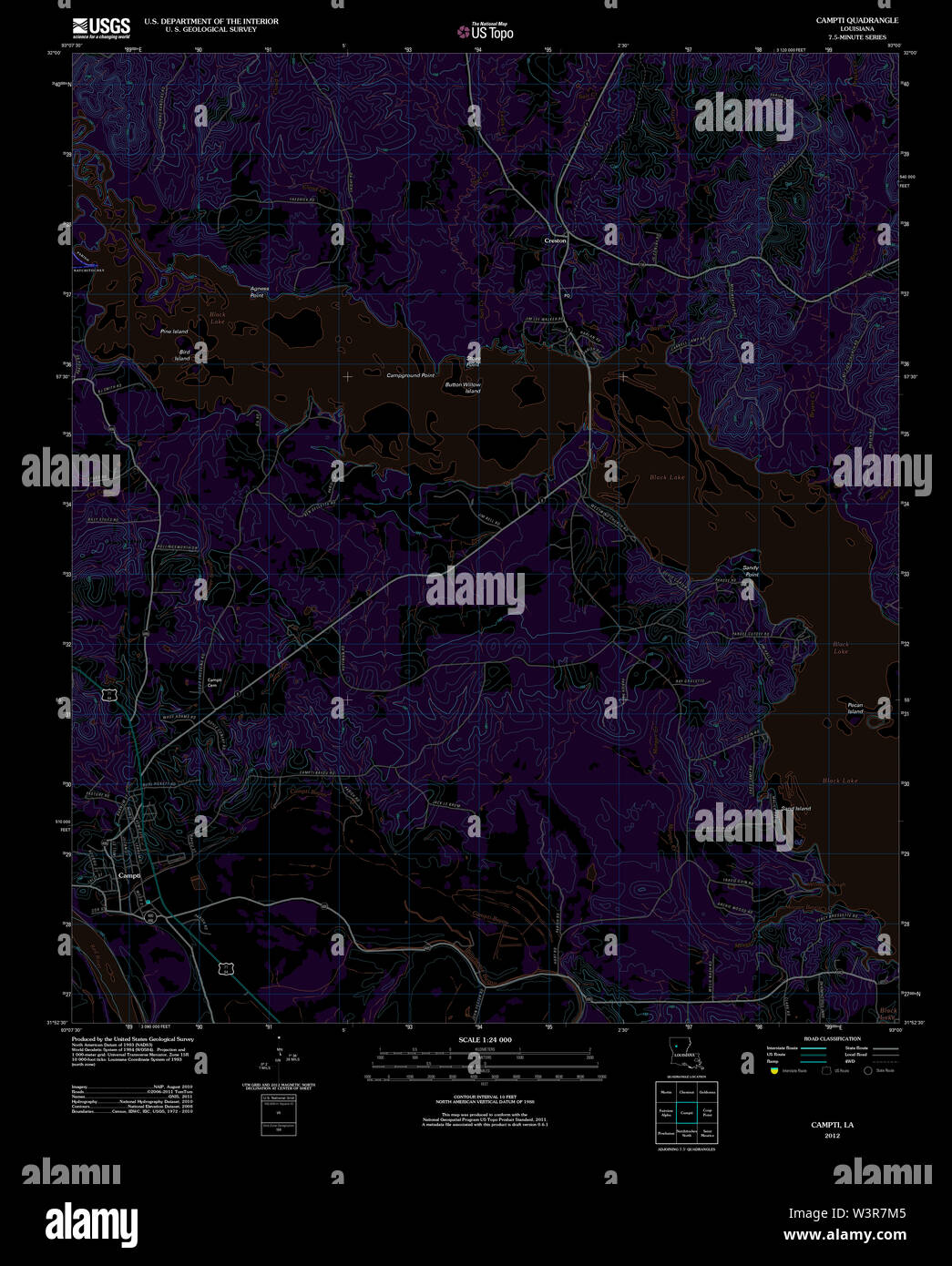 Map of campti hires stock photography and images Alamy