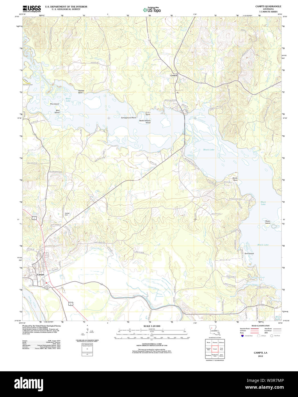 Map of campti hires stock photography and images Alamy