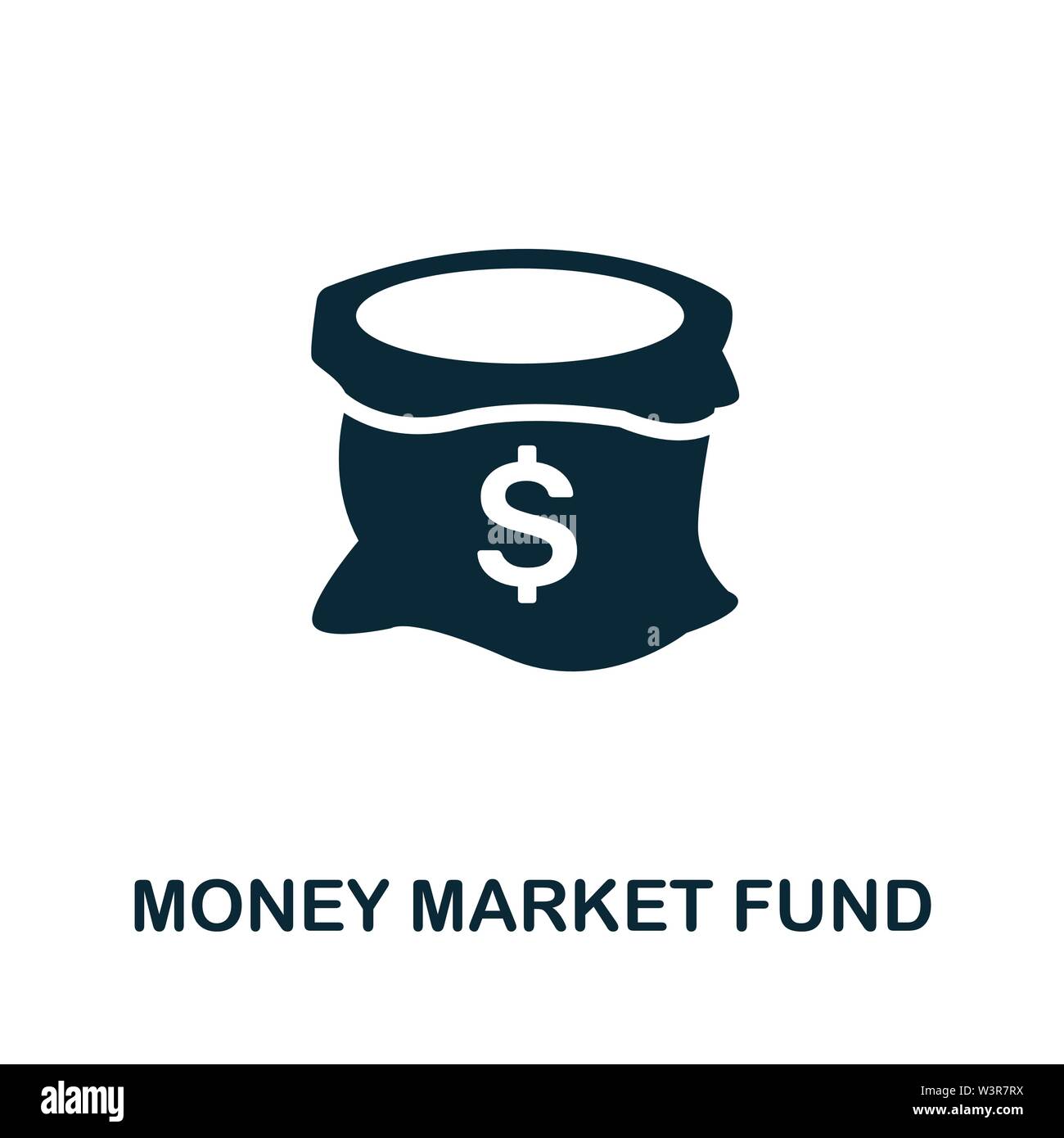 Money Market Fund vector icon symbol. Creative sign from investment icons collection. Filled flat Money Market Fund icon for computer and mobile Stock Vector