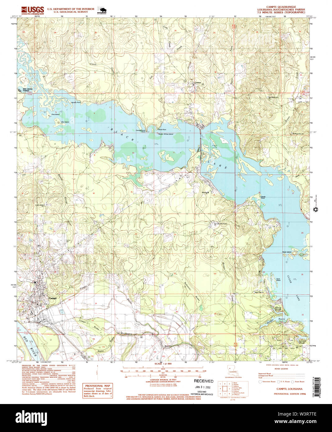 Map of campti hires stock photography and images Alamy