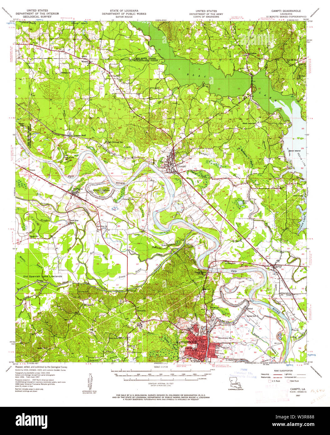 Map of campti hires stock photography and images Alamy