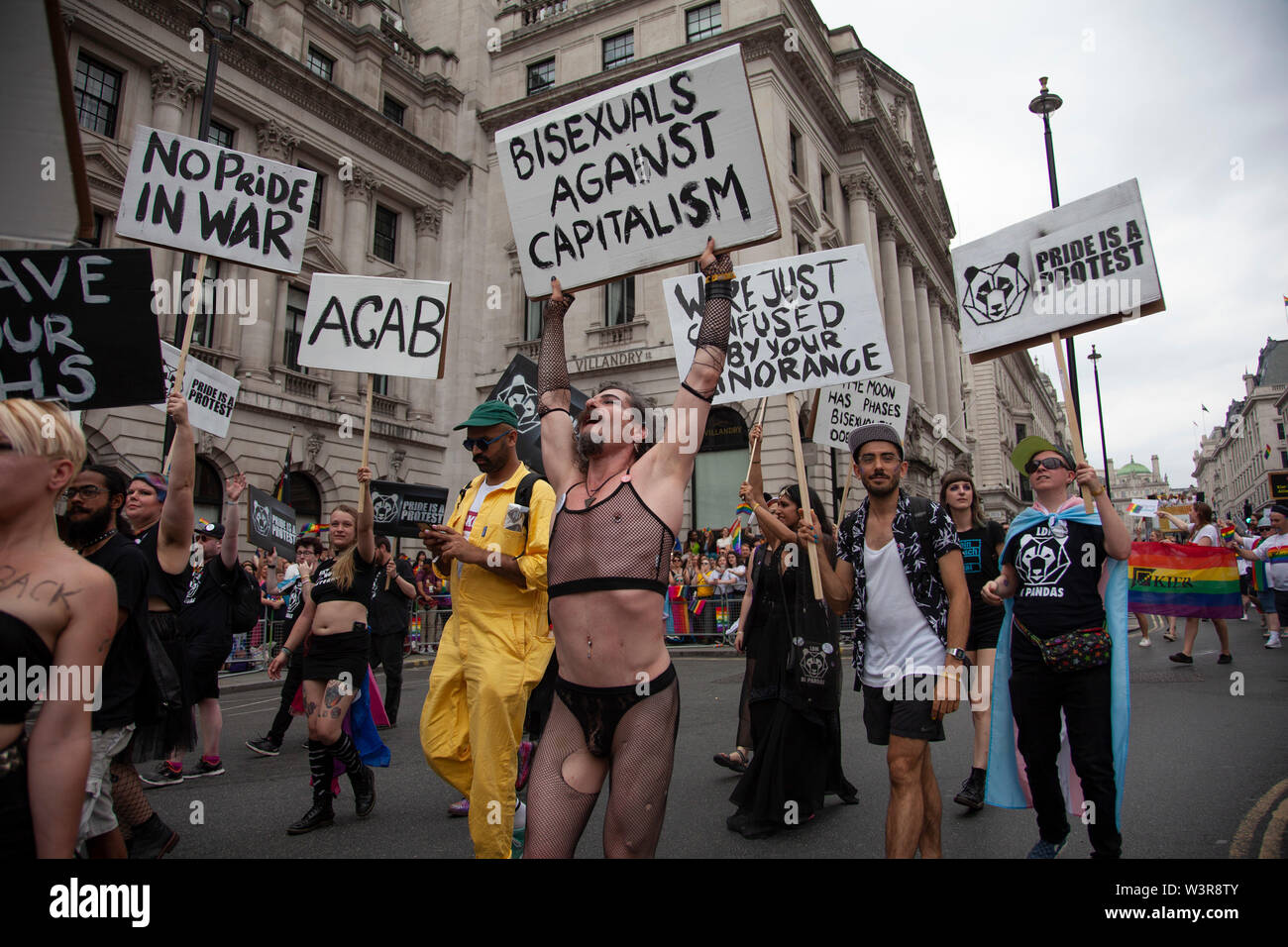LONDON, UK - July 6th 2019: Participants at the annual gay pride march in central London Stock Photo