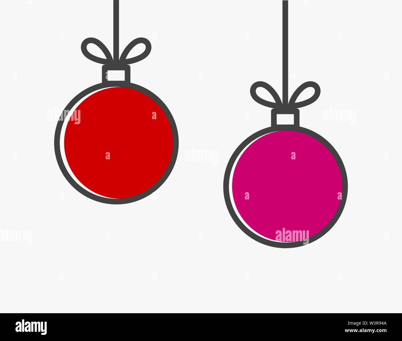 Christmas balls icons. Vector illustration Stock Vector Image & Art - Alamy