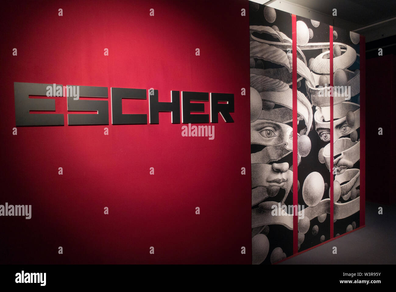 MC Escher exhibition at Industry City Brooklyn NYC Stock Photo Alamy