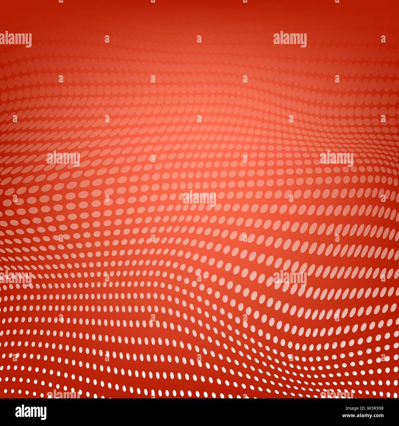 Polygonal Space. Low Poly Red Background with Connecting Dot. Big Data. Connection Structure. Grid with Dots Texture. Stock Vector