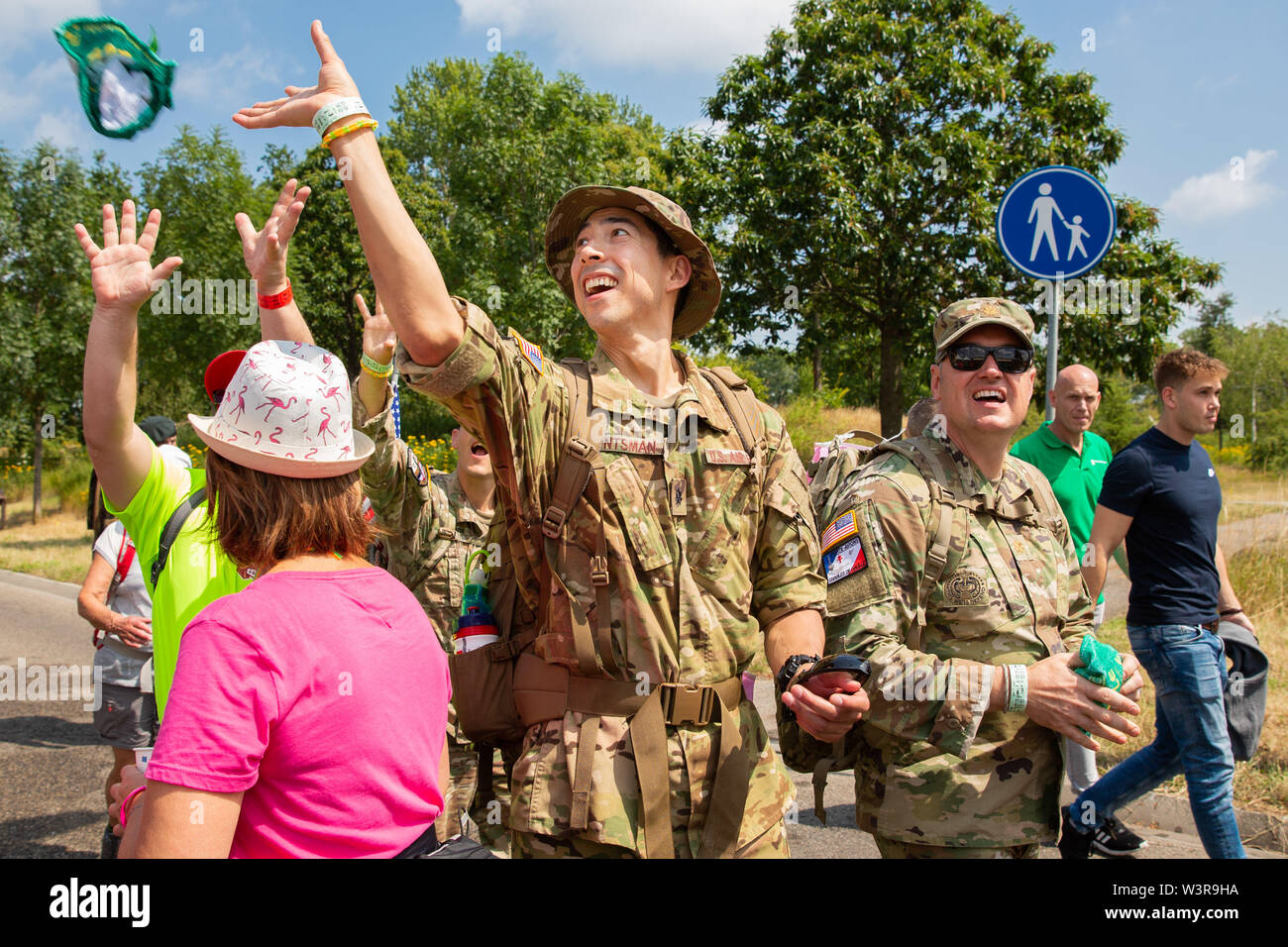 17-07-2019: 2nd day of the Vierdaagse of Nijmegen, Wijchen, Pink Wednesday Credit: Pro Shots/Alamy Live News Stock Photo