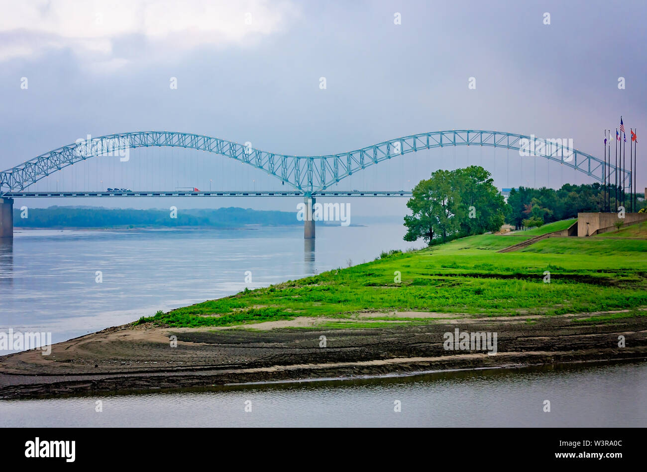 The Hernando de Soto Bridge, also called the M Bridge, is pictured, Sept. 10, 2015, in Memphis, Tennessee. Stock Photo