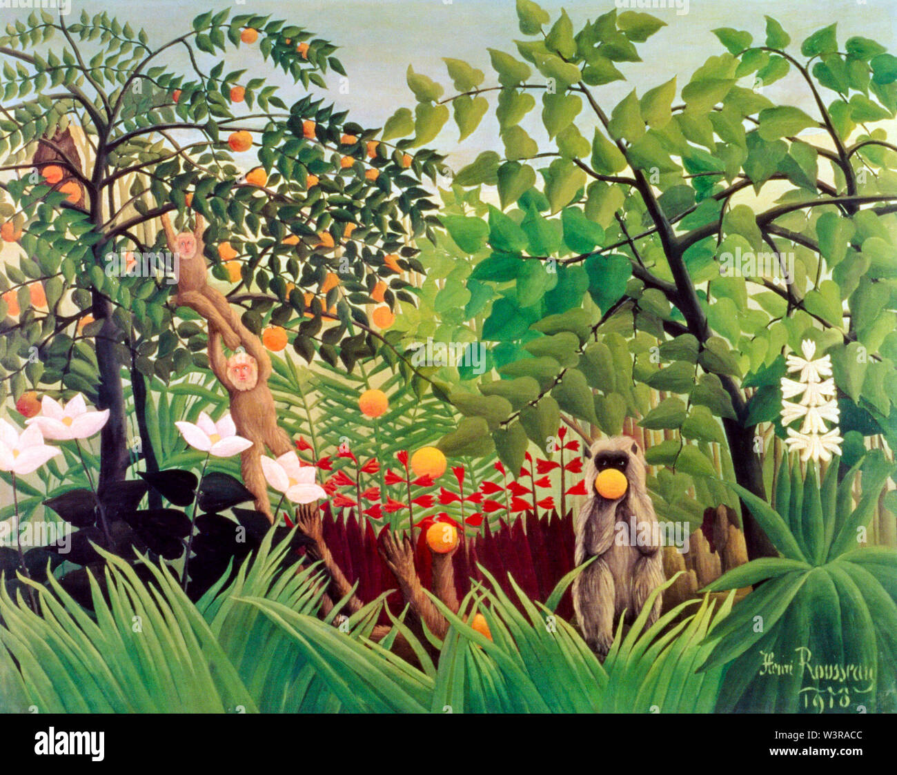 Henri Rousseau, Exotic Landscape, painting, 1910 Stock Photo - Alamy