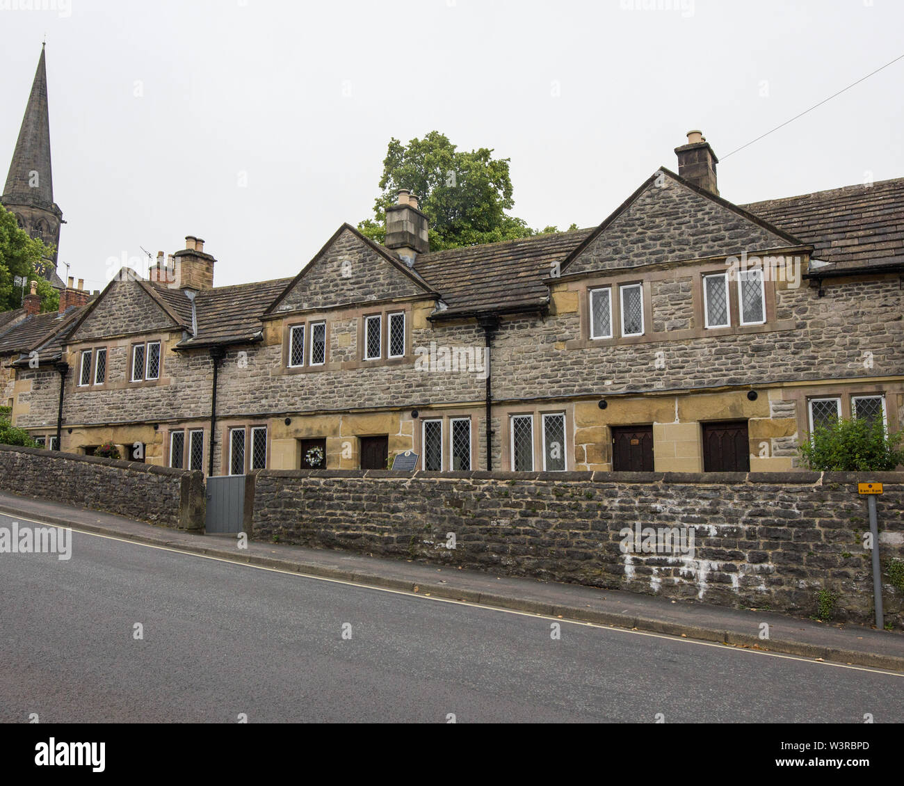 The old alm houses in Bakewell, Derbyshire England UK Stock Photo - Alamy