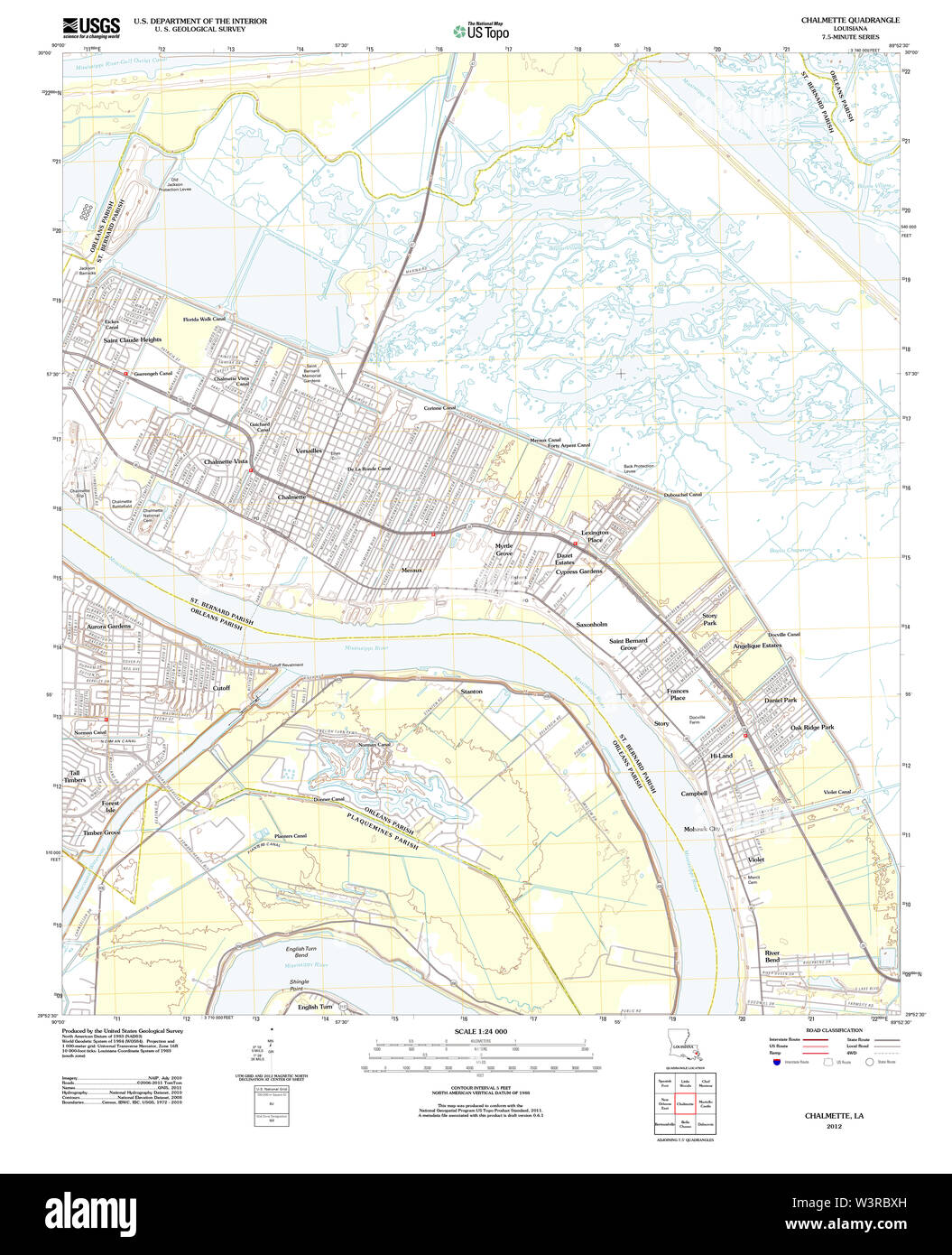 Map of chalmette hires stock photography and images Alamy