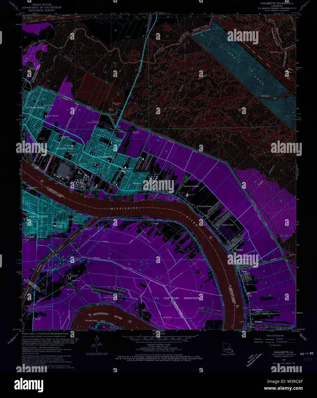 Chalmette louisiana map hires stock photography and images Alamy