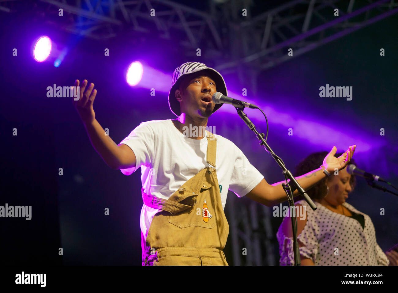 Laville performing on Stage 2, on day 2 of the OnBlackheath Music Festival 2019 Stock Photo