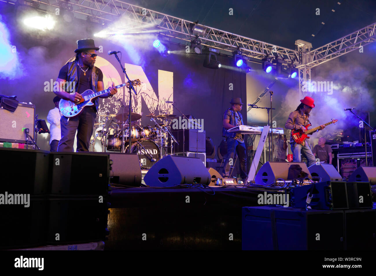 Aswad performing on Stage 2, on Day 2 of the OnBlackheath Music Festival 2019 Stock Photo