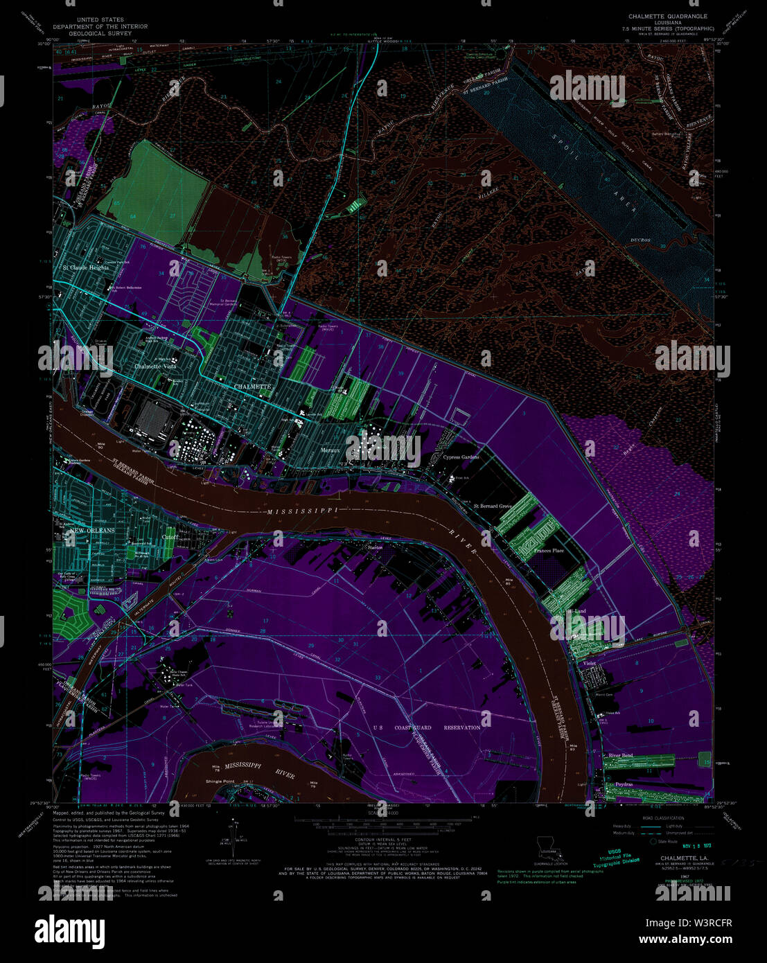 Chalmette louisiana map hires stock photography and images Alamy