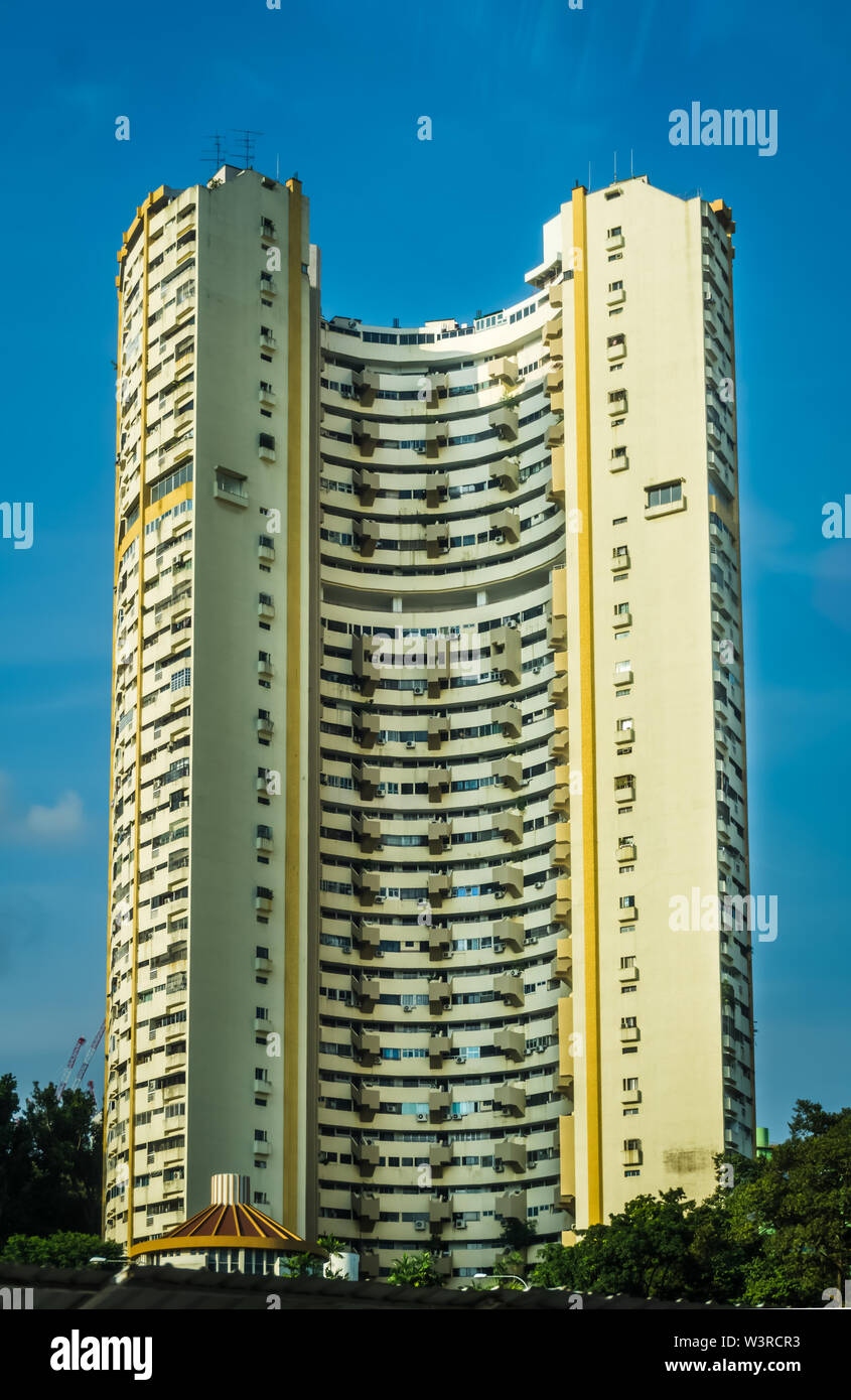 Singapore Jul 8, 2018 Pearl Bank Apartments, the iconic horseshoeshaped residential building