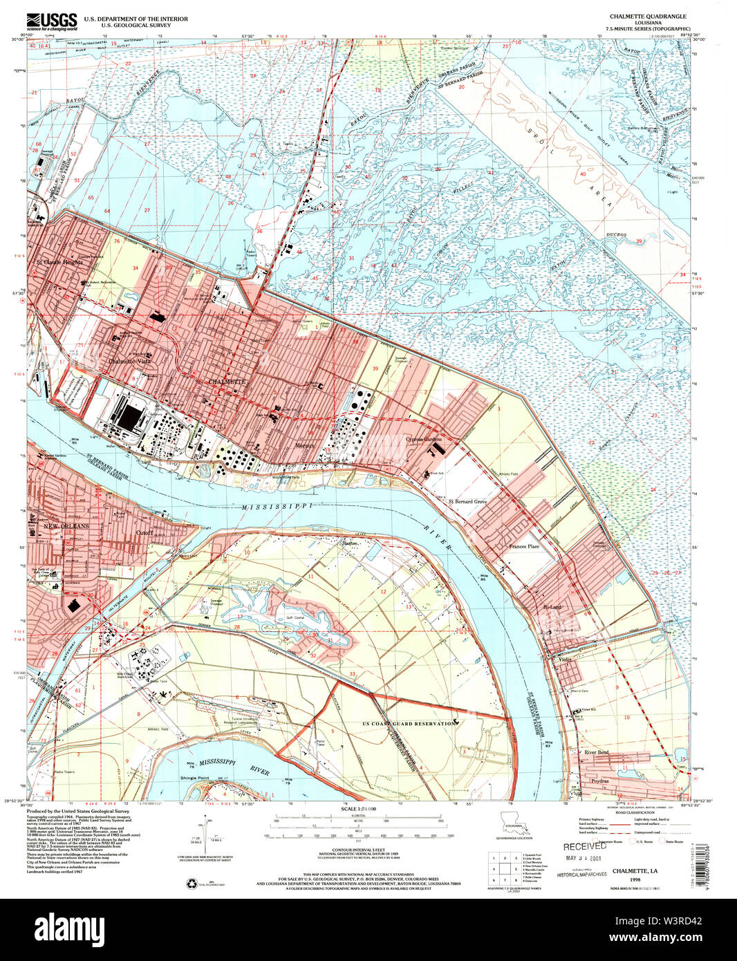 Chalmette louisiana map hires stock photography and images Alamy