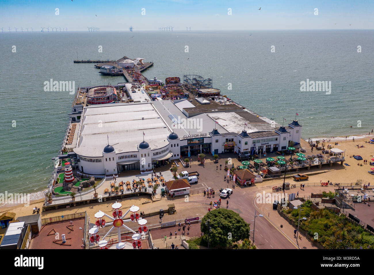 Clacton Pier Aerial View Clacton on sea Essex UK Stock Photo Alamy