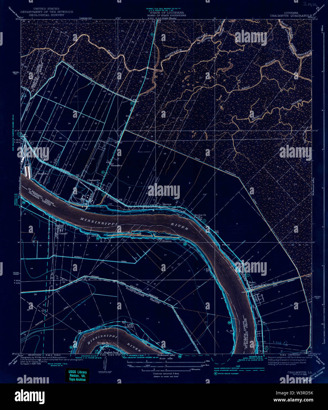 Map of chalmette hires stock photography and images Alamy