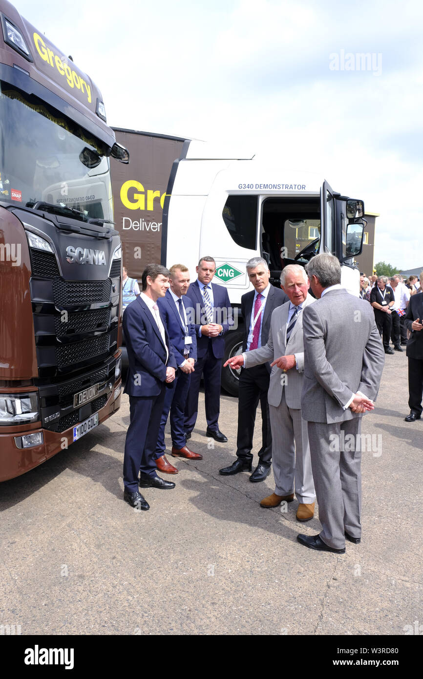 The Prince of Wales during his to the visit the headquarters of Gregory