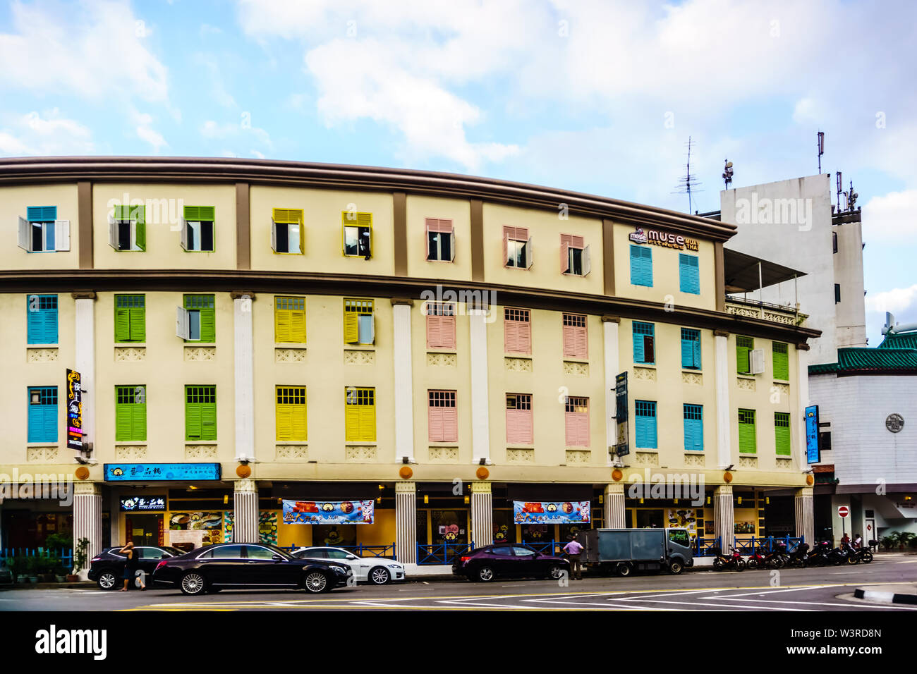 Vintage shop houses along Jalan Besar road, Singapore Stock Photo Alamy