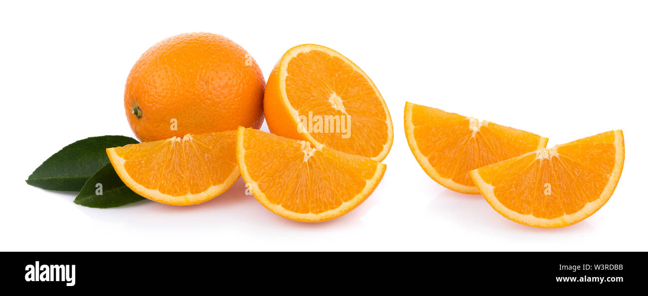 fresh orange isolated on white background Stock Photo - Alamy