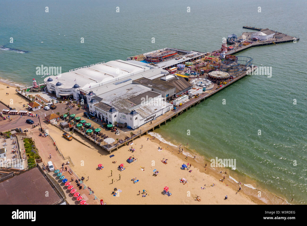 Clacton Pier Aerial View Clacton on sea Essex UK Stock Photo Alamy
