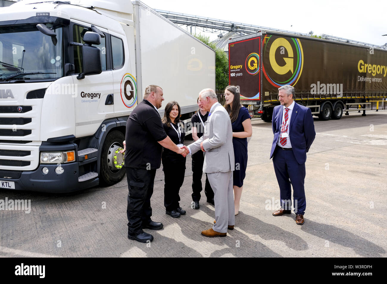 The Prince of Wales during his to the visit the headquarters of Gregory