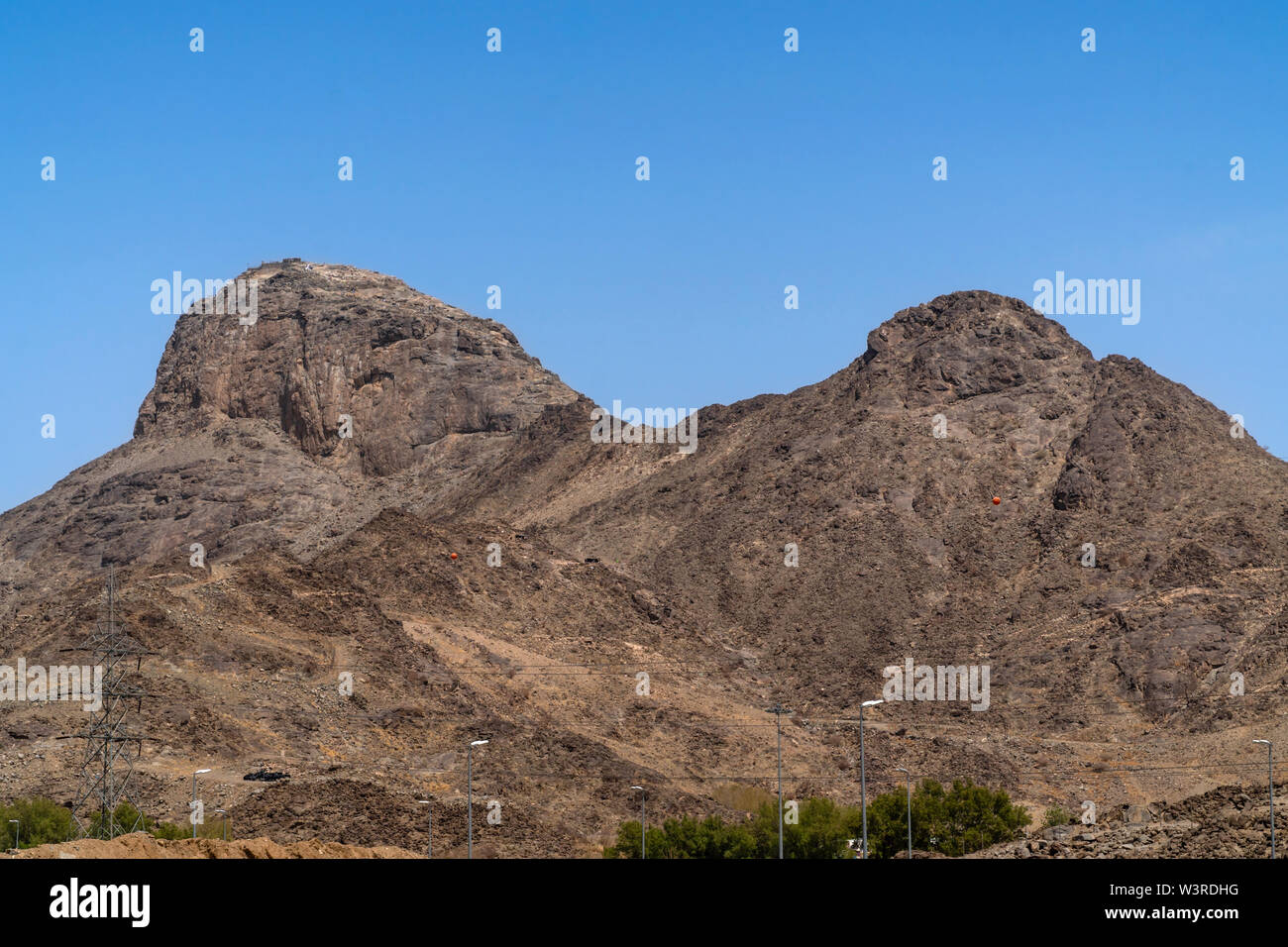 Jabal Nour (Nour Mountain) in Mecca, Saudi Arabia. Prophet Muhammad (peace be upon him) received his first revelation at this mountain. Stock Photo