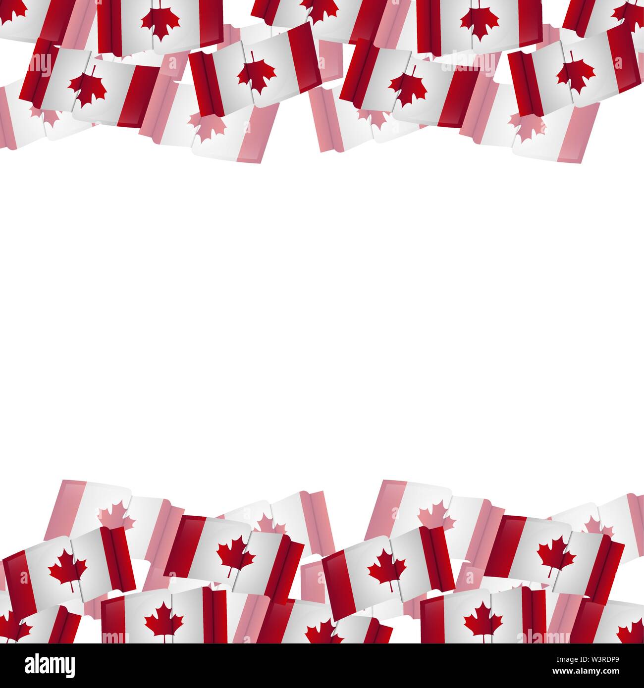 frame with flags of canada vector illustration design Stock Vector