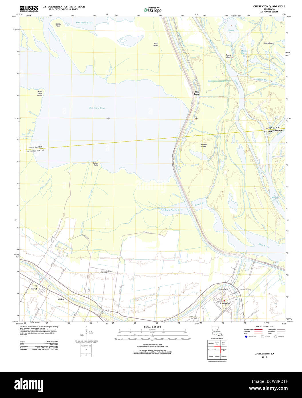 Map of charenton louisiana Cut Out Stock Images & Pictures Alamy