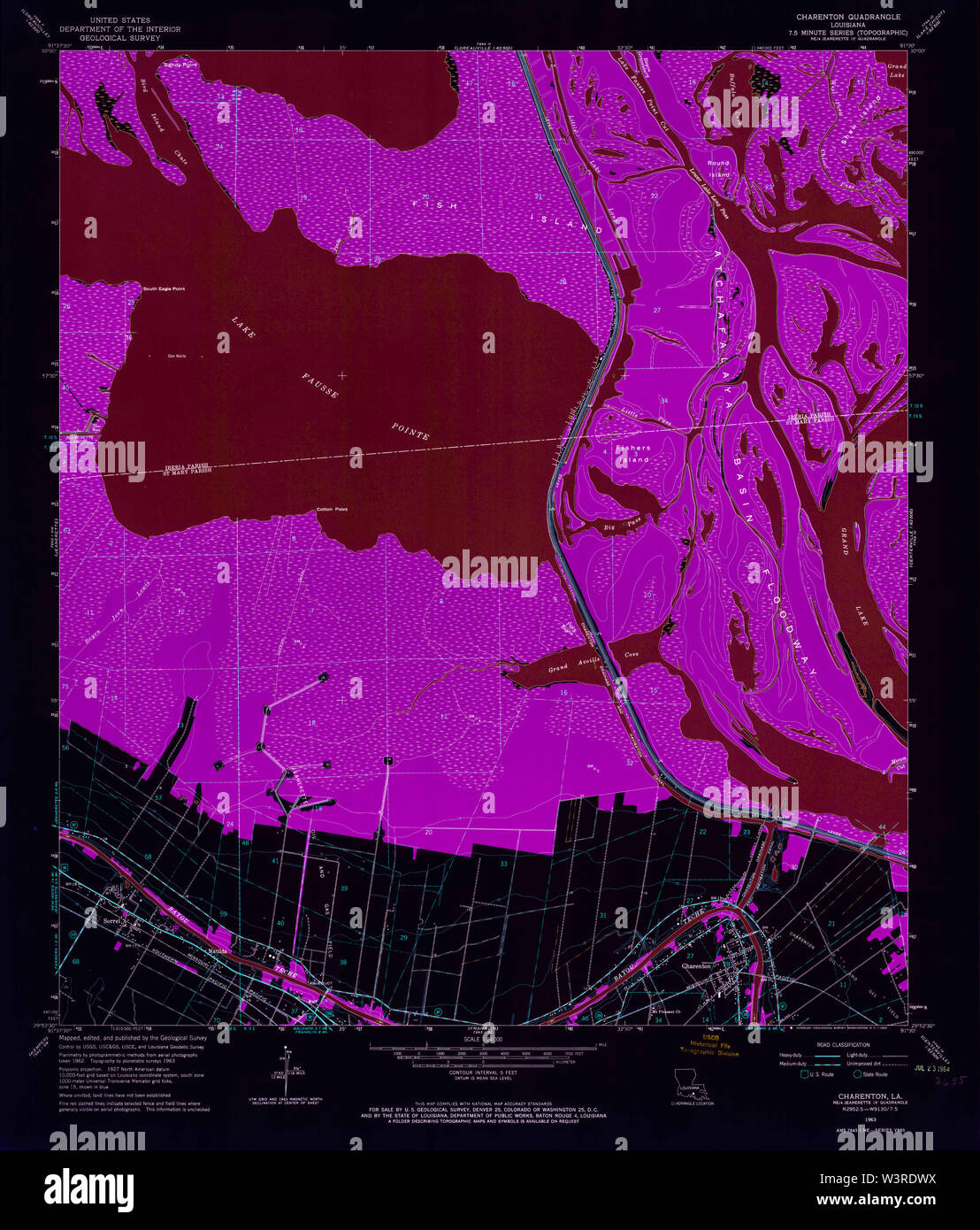 Map of charenton louisiana hires stock photography and images Alamy