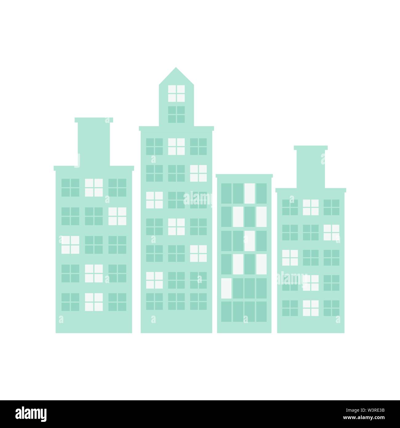 urban landscape with high skyscrapers Stock Vector Image & Art - Alamy