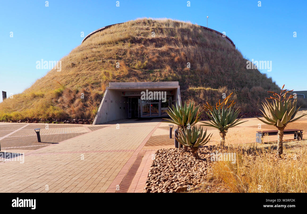 2 July 2019 - Maropeng, Johannesburg, South Africa : The Maropeng Exhibition Centre at the Cradle of Humankind, Johannesburg, South Africa Stock Photo