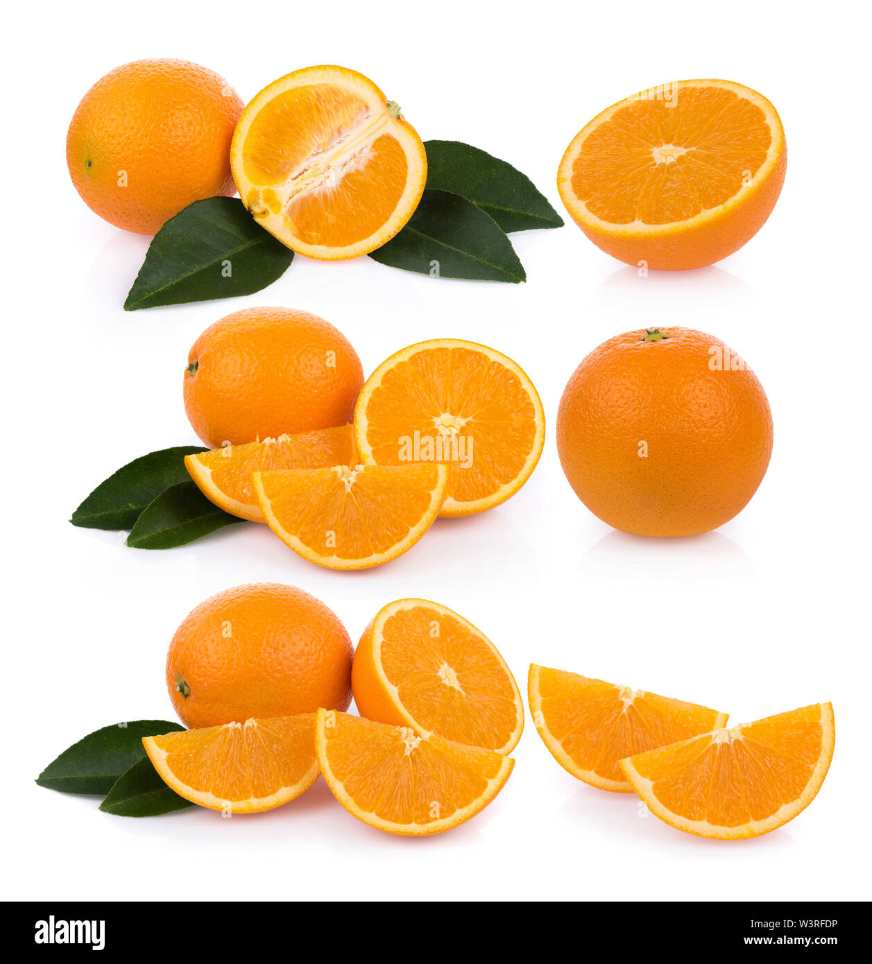 fresh orange isolated on white background Stock Photo - Alamy