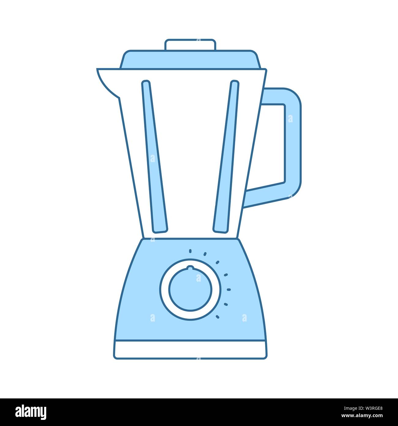 Kitchen Blender Icon. Thin Line With Blue Fill Design. Vector Illustration. Stock Vector
